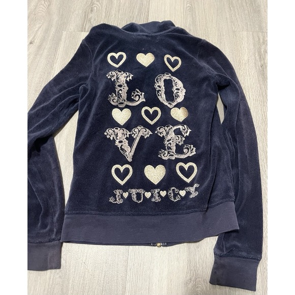 Juicy Couture Other - Juicy Couture Y2K Velour Zip Track Jacket Sz 12 Youth Junior Spellout Hoodie